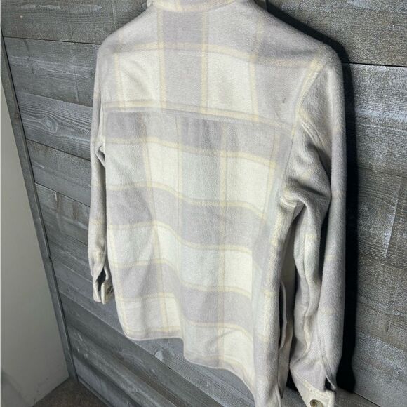 Old Navy small plaid wool blend shacket shirt jacket button down small - Picture 5 of 5